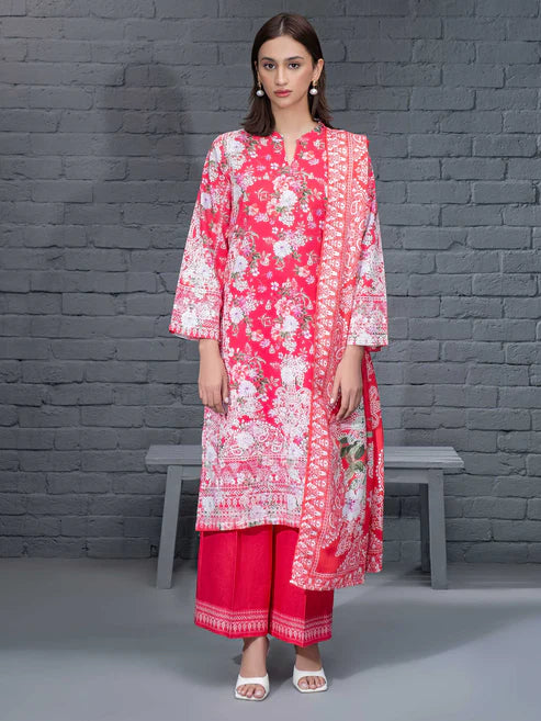 3 Piece Khaddar Suit-Printed (Unstitched)