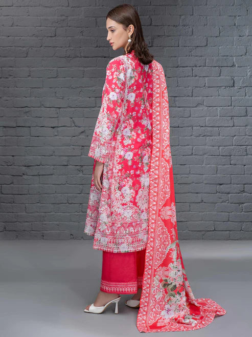 3 Piece Khaddar Suit-Printed (Unstitched)
