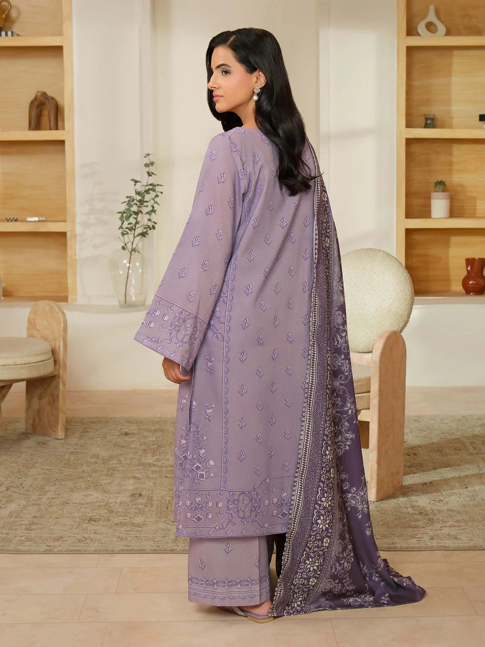 3 Piece Khaddar Suit-Printed (Unstitched)