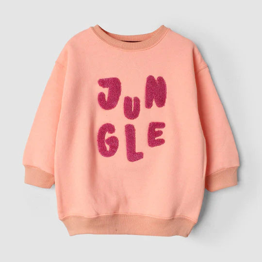 Coral Peach Themed Girls Sweatshirt