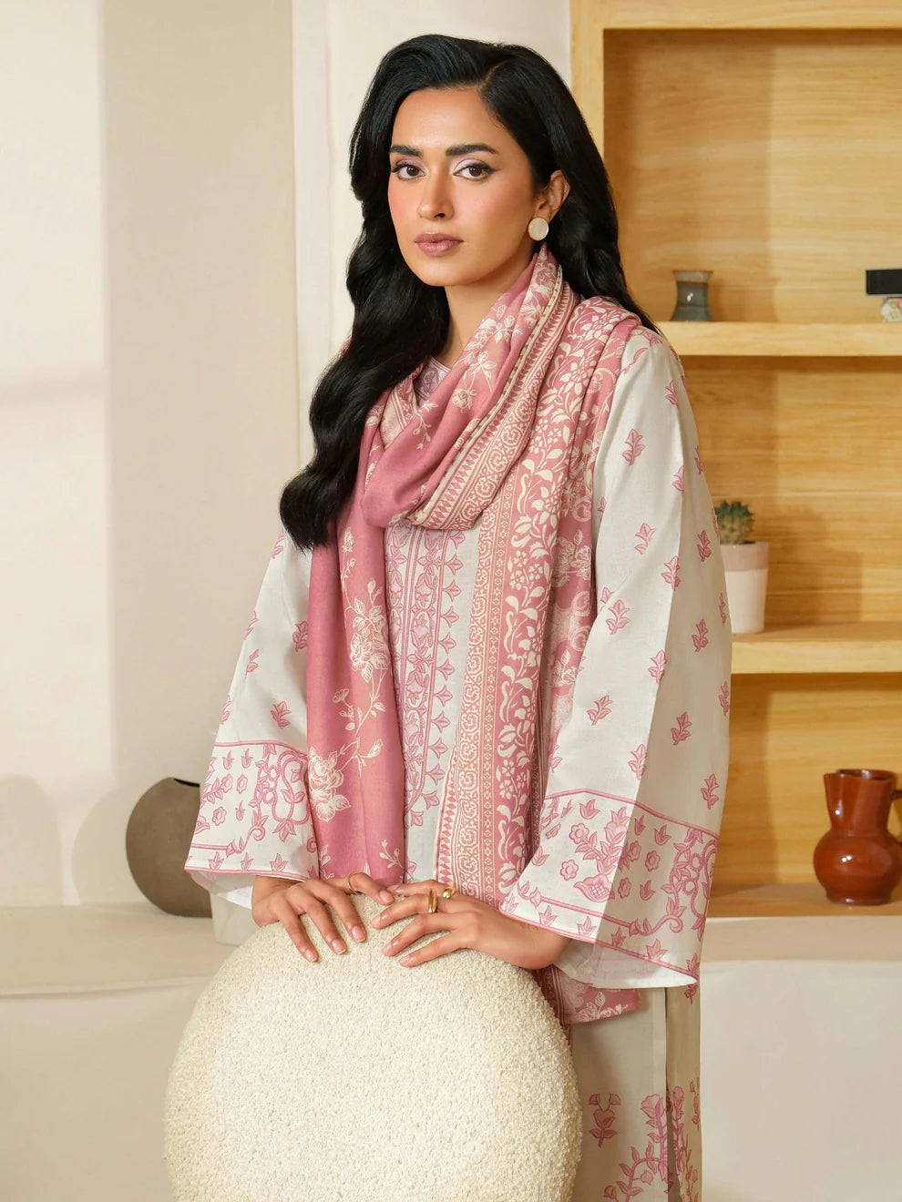 3 Piece Khaddar Suit-Printed (Unstitched)