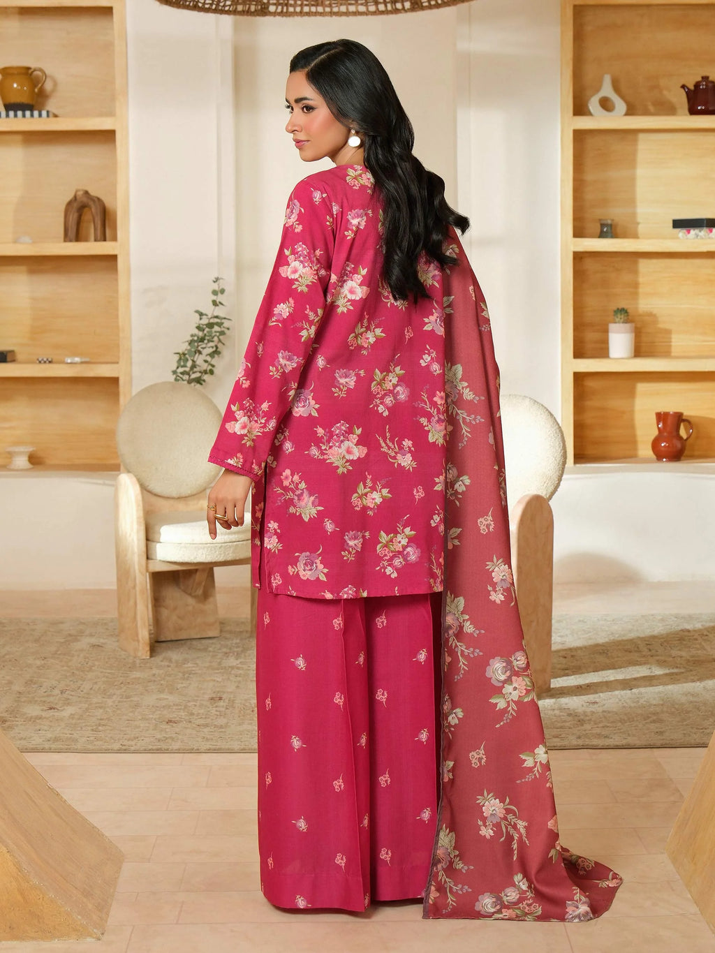 3 Piece Khaddar Suit-Printed (Unstitched)