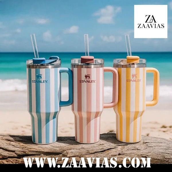 Printed Stainless Steel Heat Insulated Tumbler with Straw