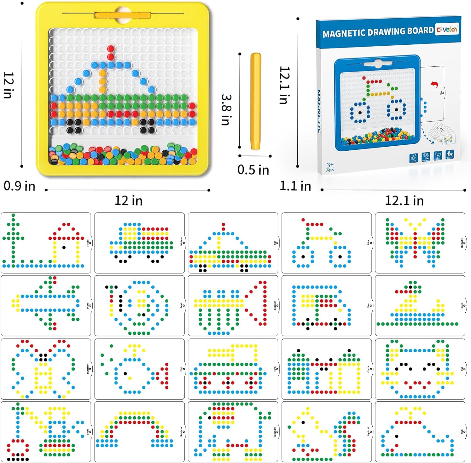 Creative Magnetic Dots Drawing Board™ – Kids Educational Magnetic Drawing Toy