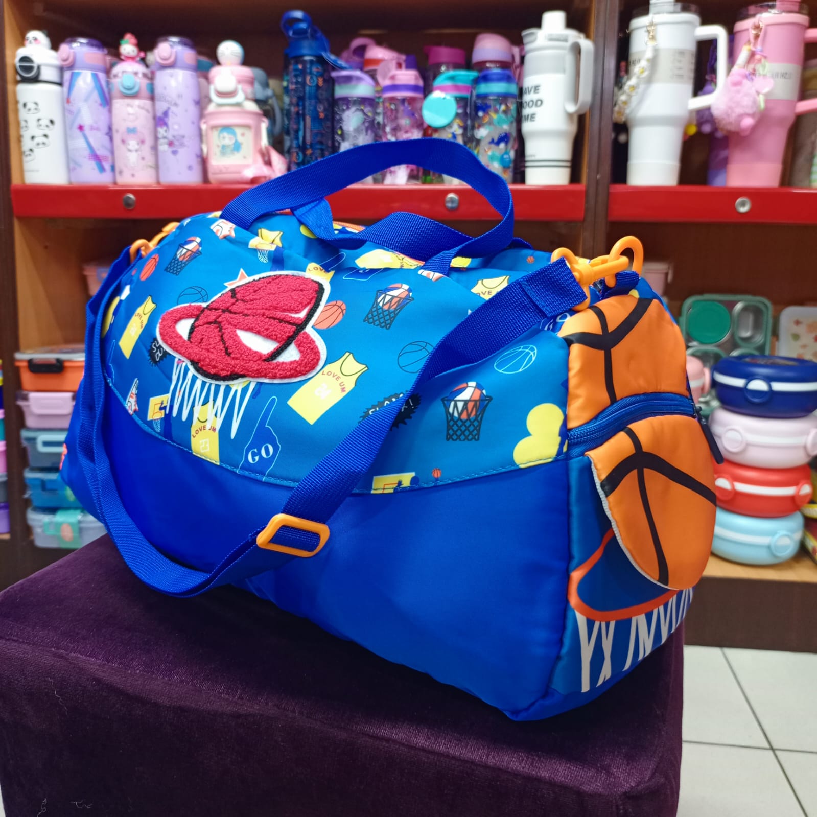 Basketball Design Duffel Bag for Kids – Durable, Spacious & Stylish Sports Travel Bag