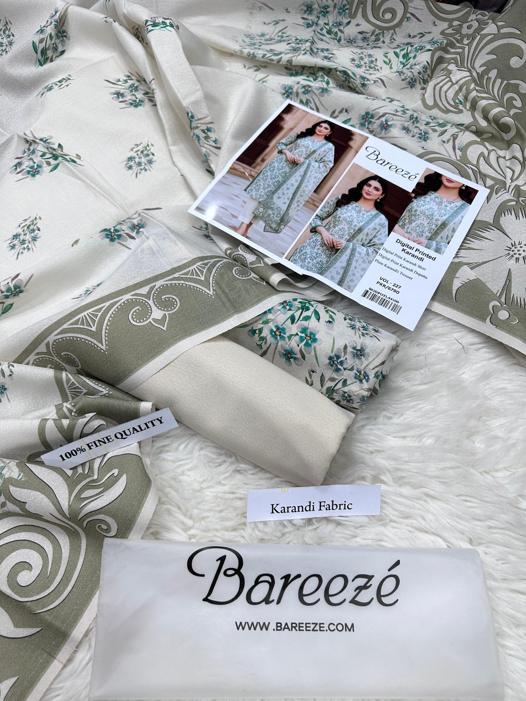 BAREEZE AIRJET KARANDI DIGITAL PRINT &nbsp;VOLUME 3Pc