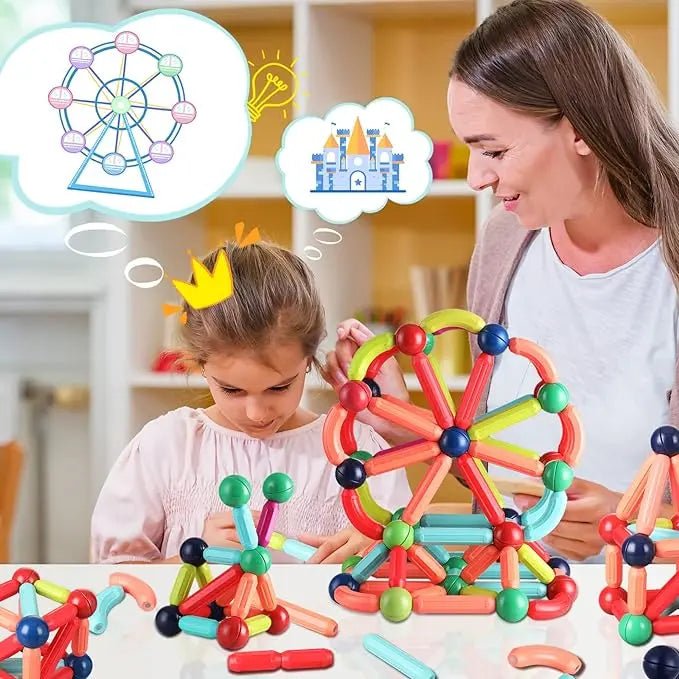 Magnetic Building Blocks Set – STEM Educational Toy for Kids