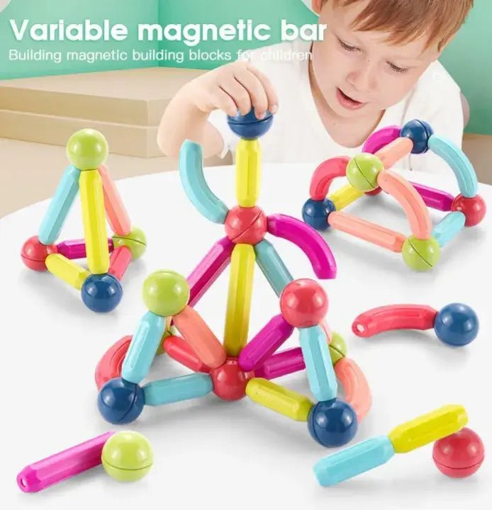Magnetic Building Blocks Set – STEM Educational Toy for Kids