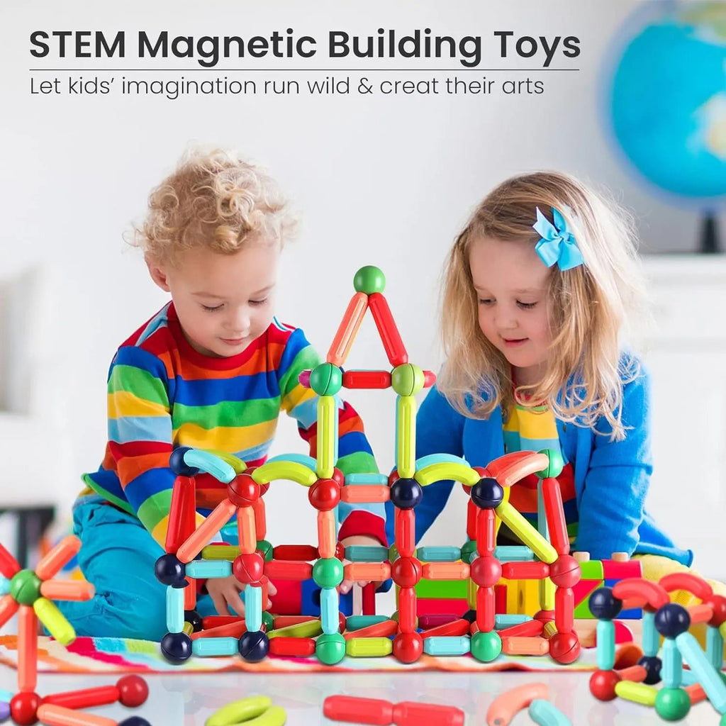 Magnetic Building Blocks Set – STEM Educational Toy for Kids