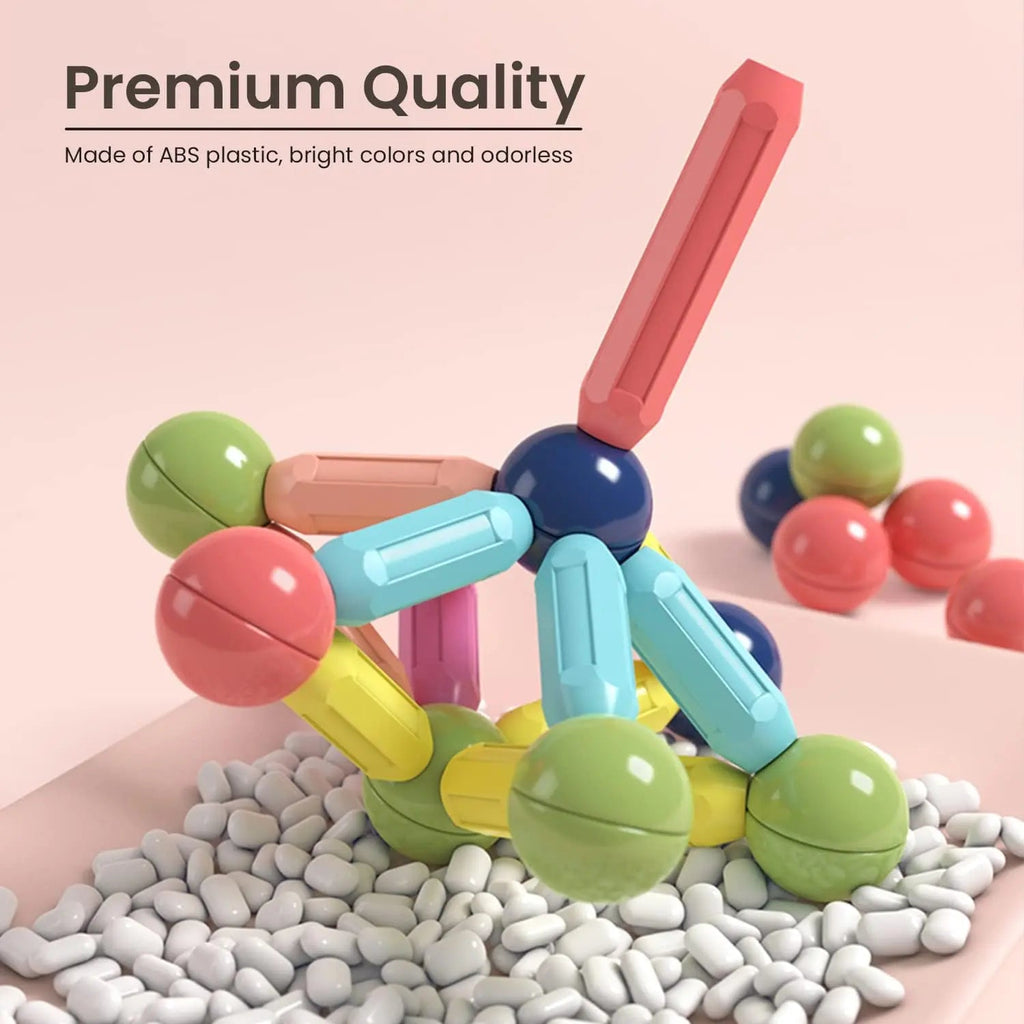 Magnetic Building Blocks Set – STEM Educational Toy for Kids