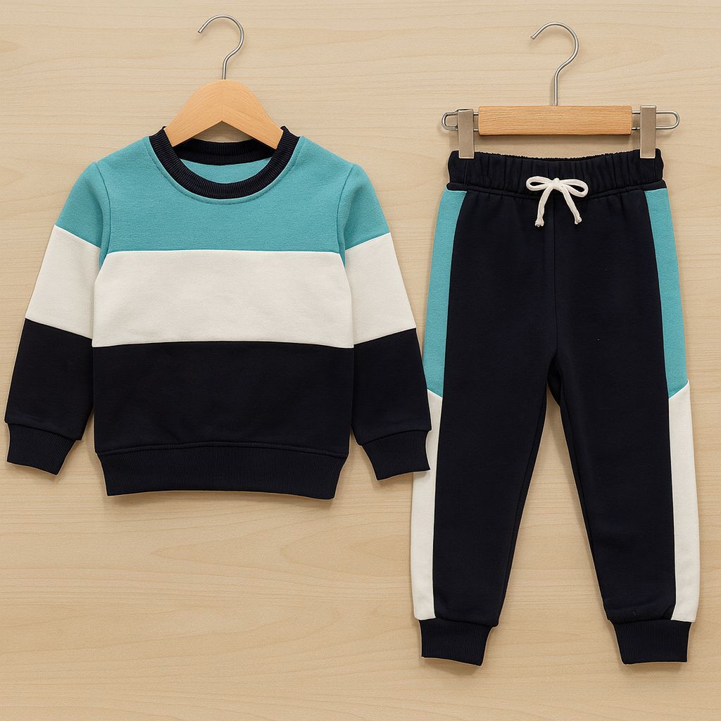 Kids' Colorblock Sweatshirt & Jogger Set