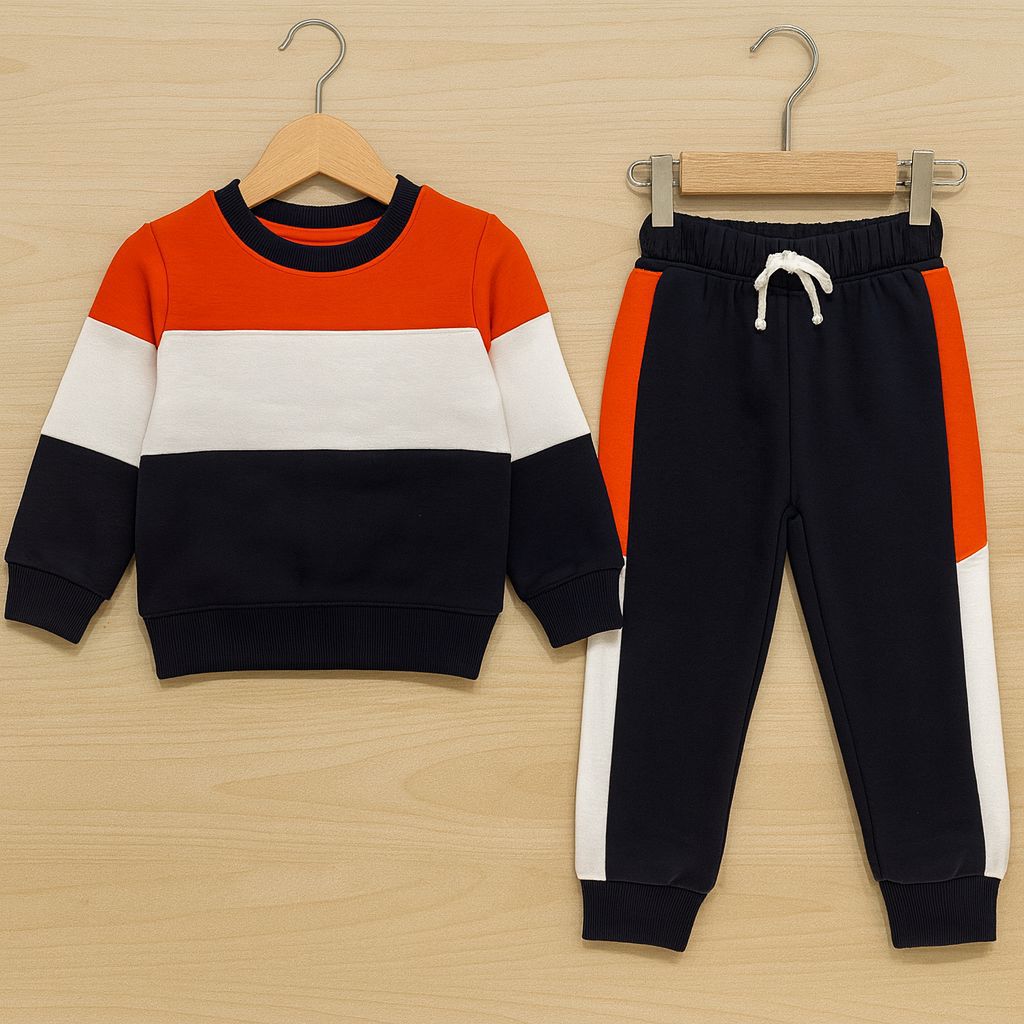Kids' Colorblock Sweatshirt & Jogger Set