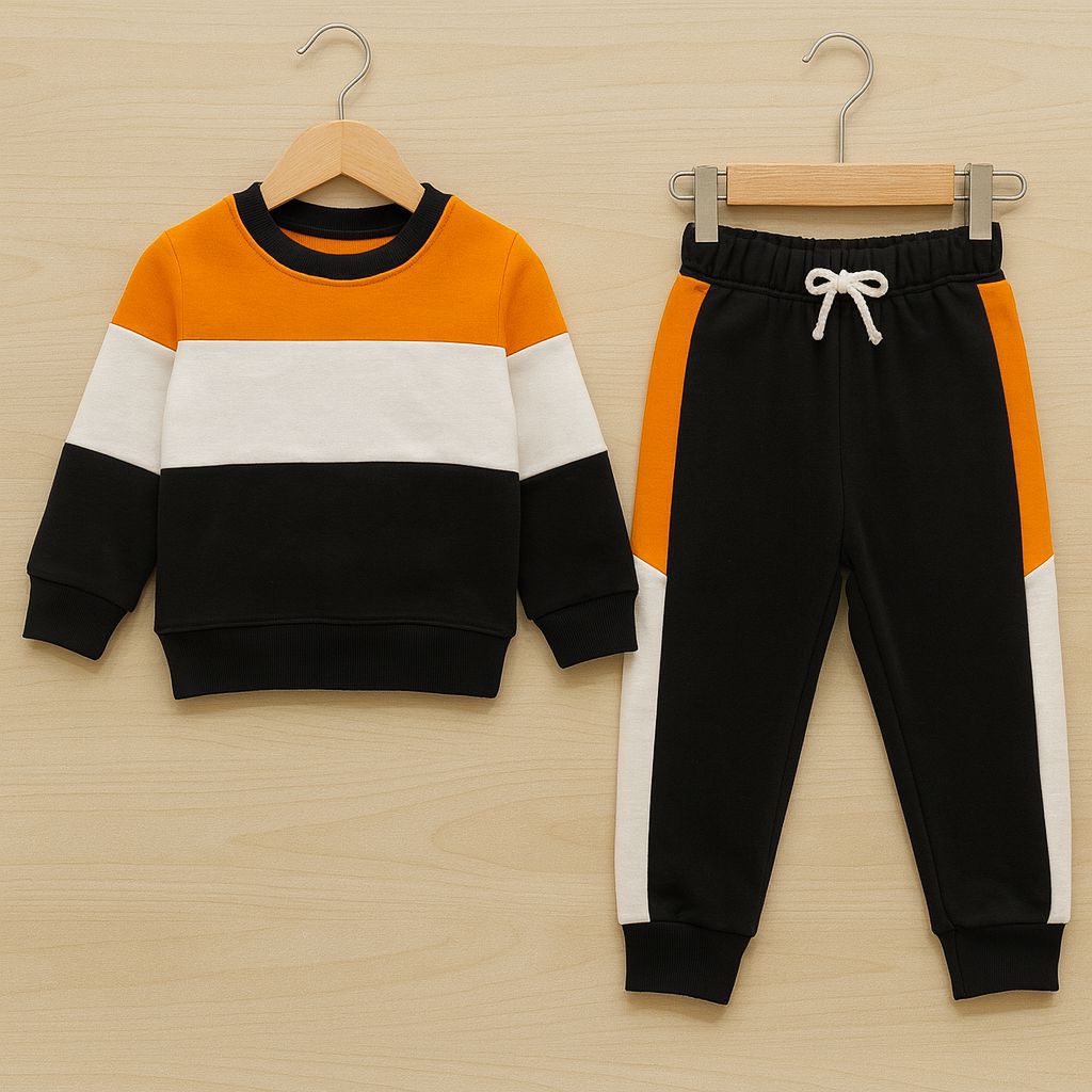 Kids' Colorblock Sweatshirt & Jogger Set