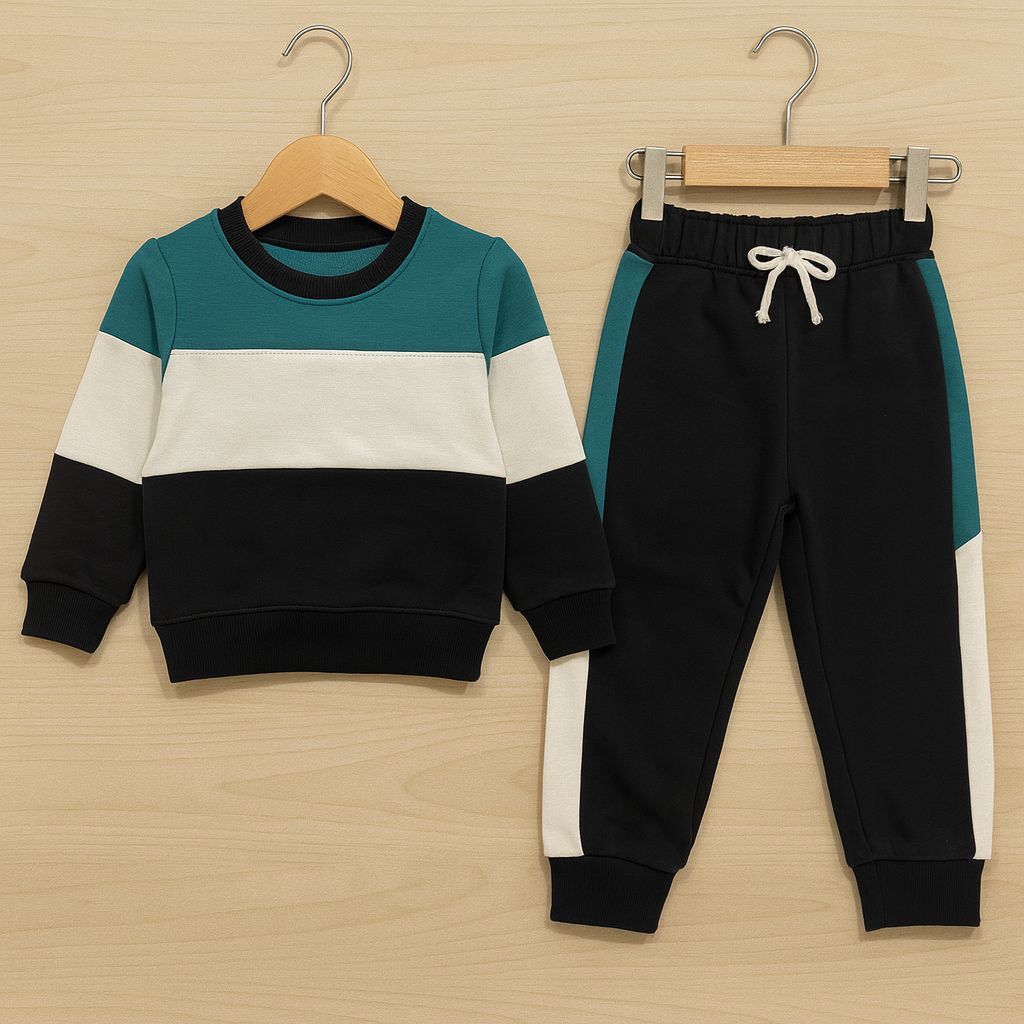 Kids' Colorblock Sweatshirt & Jogger Set