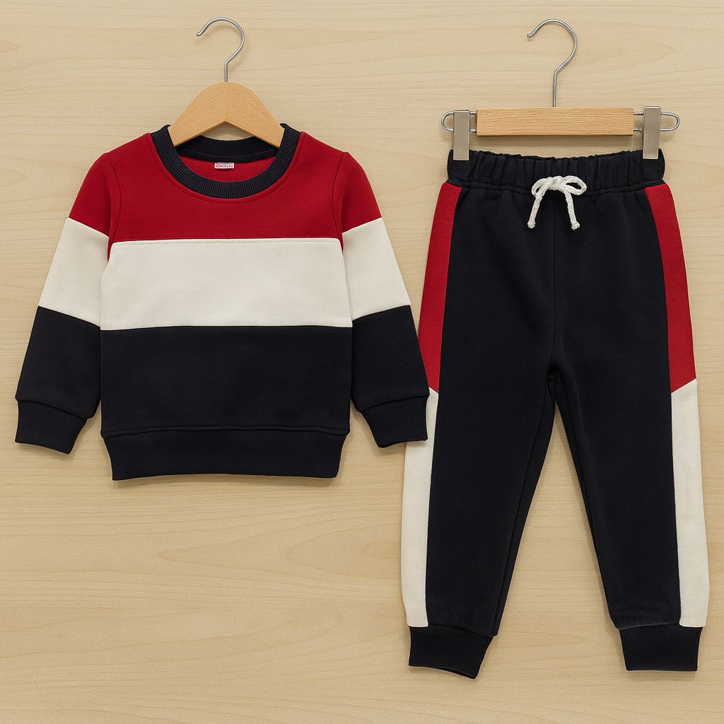 Kids' Colorblock Sweatshirt & Jogger Set