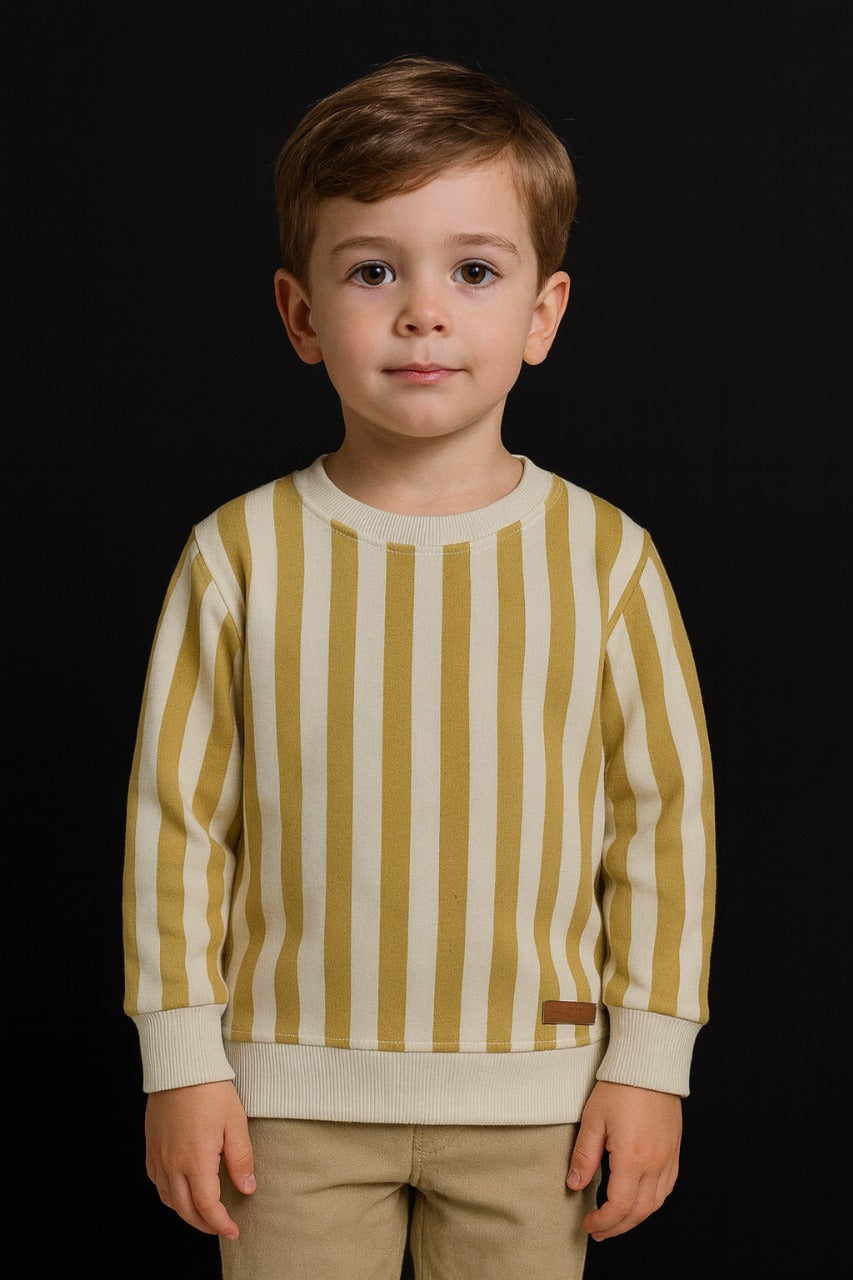 High-Quality Striped Fleece Sweaters for Kids