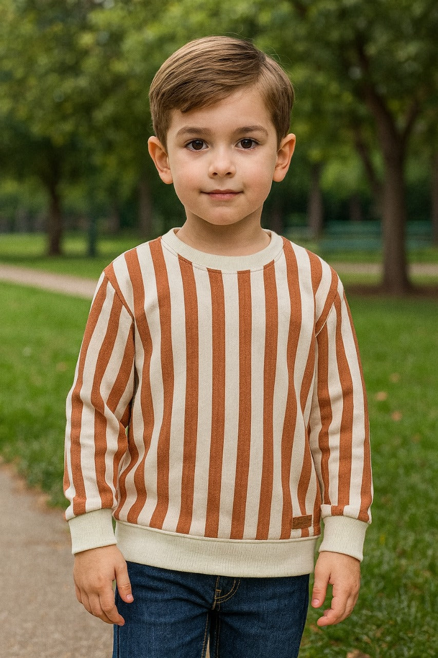 High-Quality Striped Fleece Sweaters for Kids