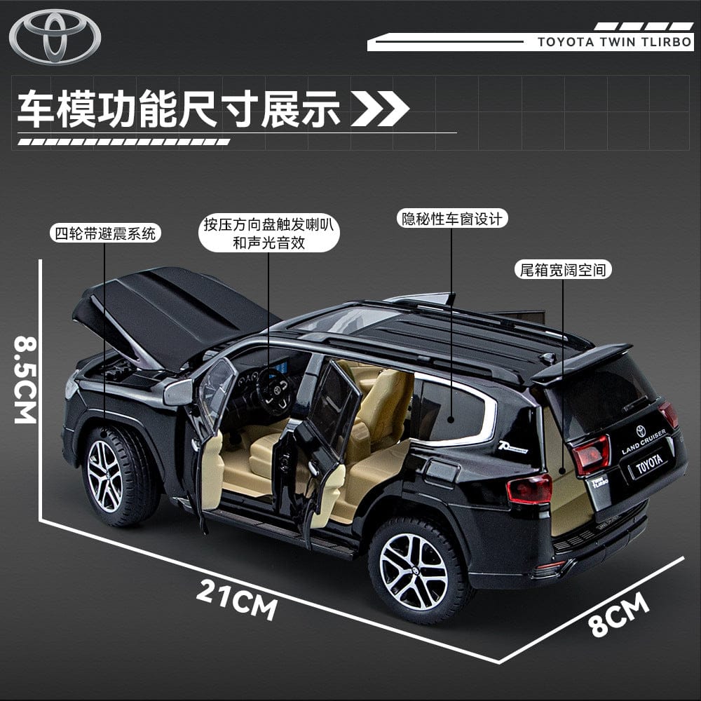 1:24 Diecast Toyota Land Cruiser SUV Model with Key Remote