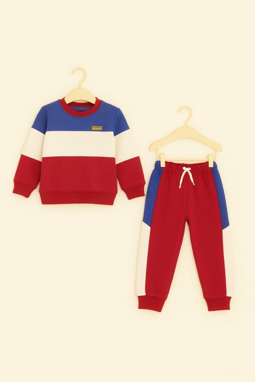 Kids' Colorblock Sweatshirt & Jogger Set