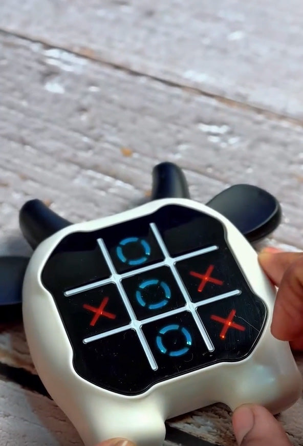 Play, Snap, and Moo interactive cow-themed tic tac toe game for kids